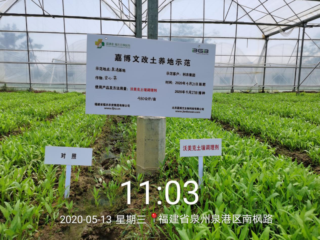 020年沃美克土壤調(diào)理劑示范試驗報告"