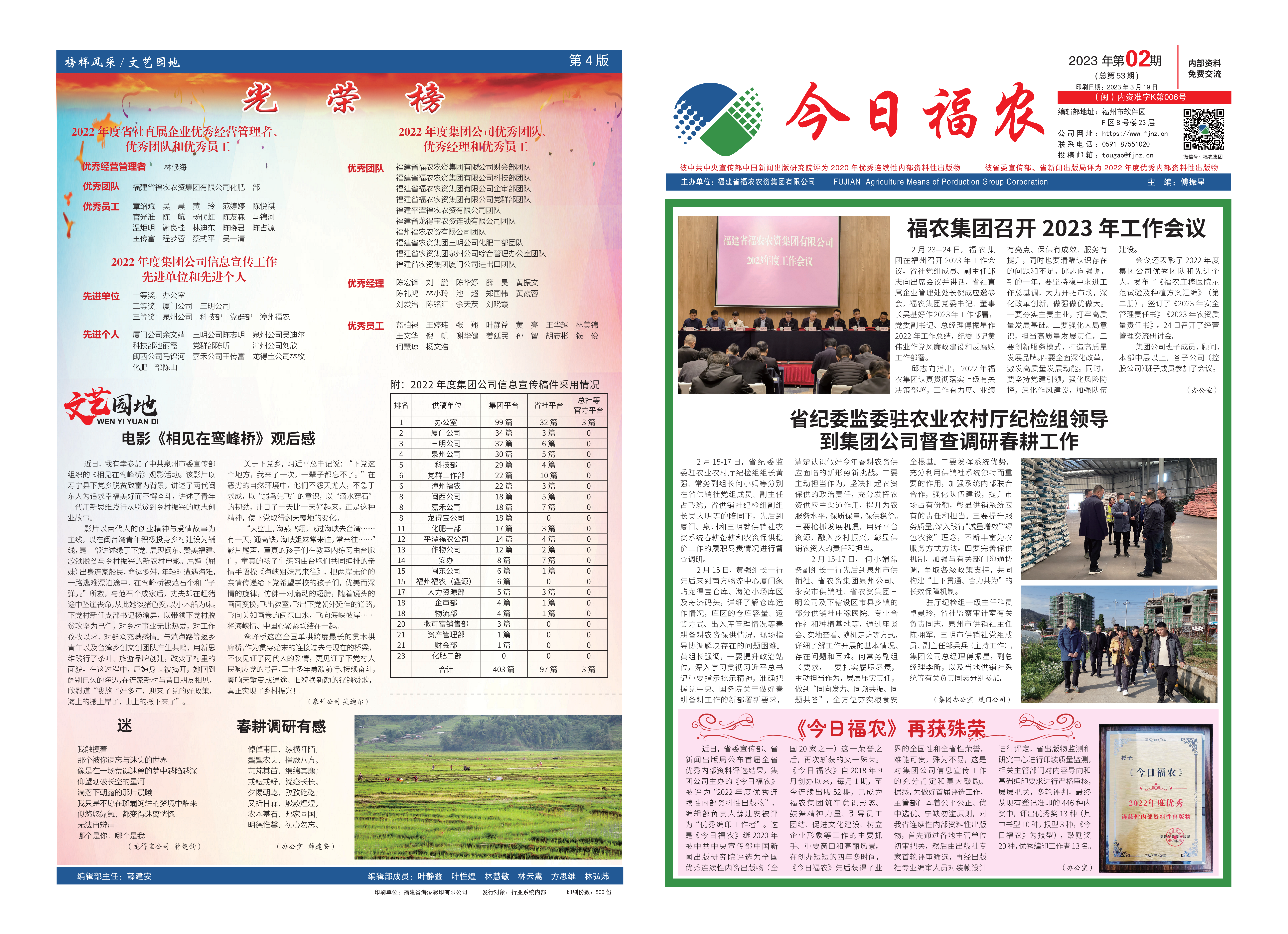 《今日福農(nóng)》2023年第2期（總第53期）